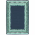 thumbnail image 4 of 4'x6' Navy and Green Geometric Indoor Outdoor Area Rug - 3'6" 26.77"W x 90.55"D x 0.15"H 2' x 3' Rectangle, 4 of 4