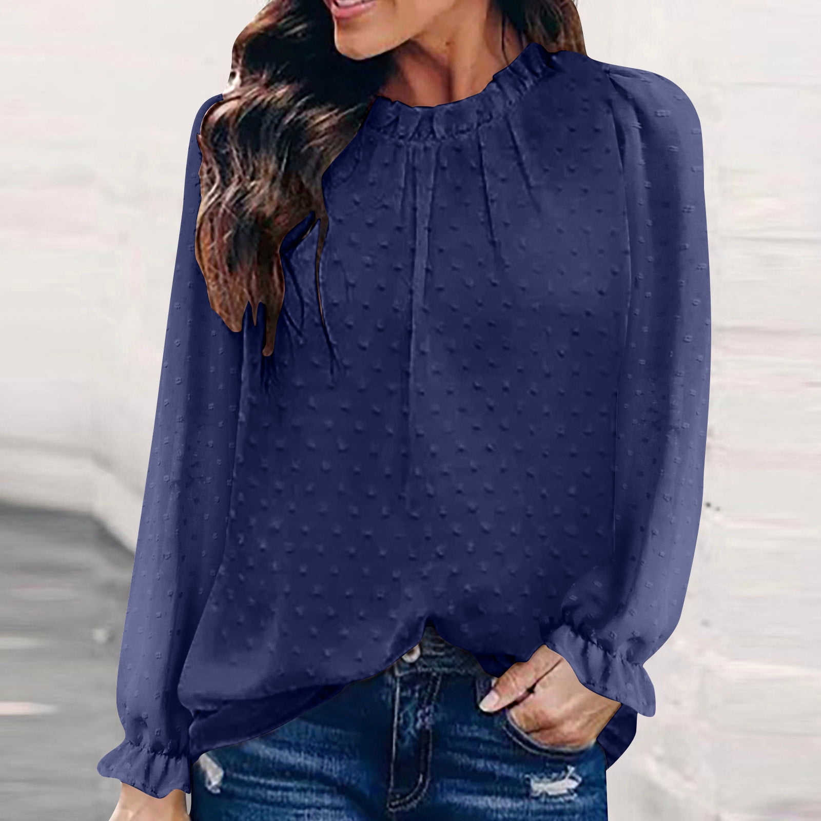 chiffon balloon sleeve blouse