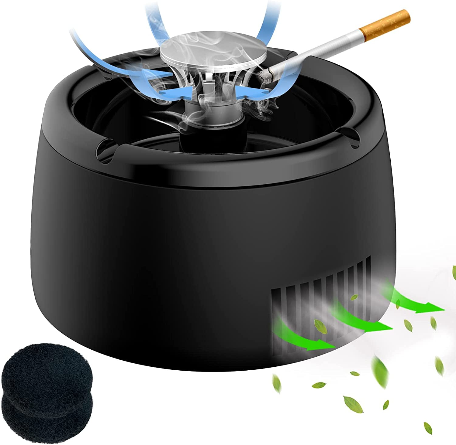 Multifunctional Smokeless Ashtray, Rechargeable Ashtray for Car Indoor