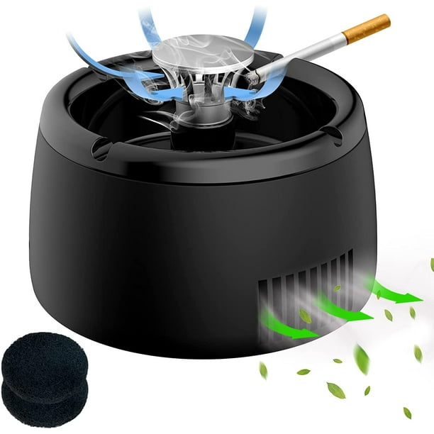 Multifunctional Smokeless Ashtray, Rechargeable Ashtray for Car Indoor Outdoor Home Office