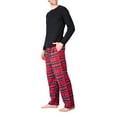 thumbnail image 2 of SLEEPHERO Men’s Pajama Set Flannel Pajamas For Men 2 Piece PJ Set with Plaid Pajama Pants and Long Sleeve Henley T-Shirt Black with Red and Black Buffalo Check X-Large, 2 of 4