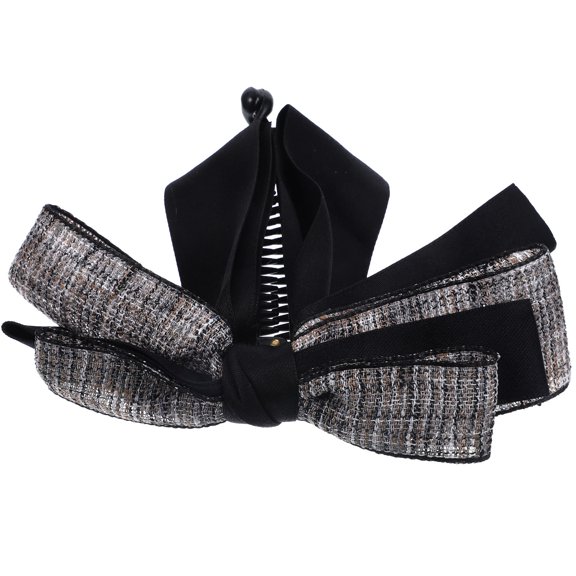 PTOOTP Black Banana Hair Bow Clip for Women's Elegant Design Sturdy Grip Perfect for Pets and Styling