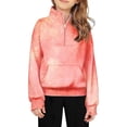 thumbnail image 2 of Mercatoo Teen Girls Half Zip Sweatshirt Long Sleeve Crop Tops Tie Dye Quarter Zip Pullover Sweatshirts Kids Girls 𝐏reppy Clothing, 2 of 4