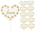 thumbnail image 4 of SHINYPASING Valentine Day Heart Cupcake Toppers Golden Acrylic 10Pcs 5.3x3.7in, 4 of 8