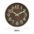 thumbnail image 2 of Reloj de pared, reloj de pared de madera, movimiento de barrido sin tictac, reloj de pared decorativo, reloj de pared con pilas, reloj para el hogar, sala de estar, cocina, dormitorio, oficina,, 2 of 5
