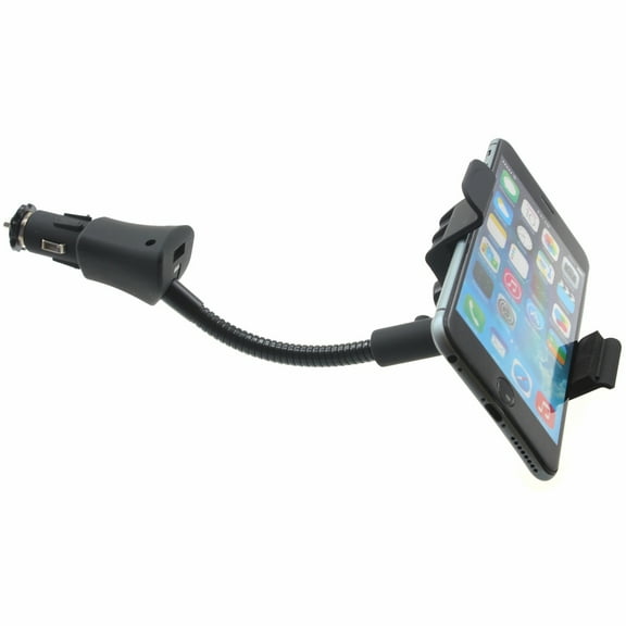 Car Mount for Nokia XR20/XR21 - Charger Holder DC Socket USB Port Cradle Swivel for Nokia XR20/XR21