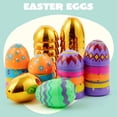 thumbnail image 2 of Huevos de Pascua JOYIN, 36 unidades, 8 unidades, impresos en colores dorados, de plástico, 2 of 8