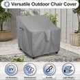 thumbnail image 4 of Funda impermeable para sillas de exterior OutdoorLines - Resistente a los rayos UV, resistente al viento y al agua, para muebles de exterior, 1 paquete, 85 cm de ancho x 80 cm de profundidad x 91 cm, 4 of 8