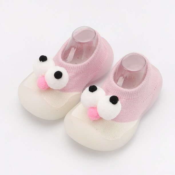 Zapatos antideslizantes para niños, calcetines antideslizantes de algodón para bebés recién nacidos y niñas pequeñas, zapatillas de interior de dibujos animados con suela de goma para niños pequeños Tan Jianjun unisex