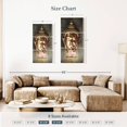 thumbnail image 3 of Elephant Stock Lotus Buddha Wall Art - Vertical Multi Panel Canvas - Living Room Wall Decor - Religion And Spirituality Multi Panel - Gold And Gray Decor - 21" x 44", 3 of 4