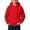 #A01-Red, variant on Abcomgle Hoodies for Boys Long Sleeve Hooded Boys Sweatshirts Solid Color Lightweight Cute Pullover with Kangaroo Pocket 10-12 Years