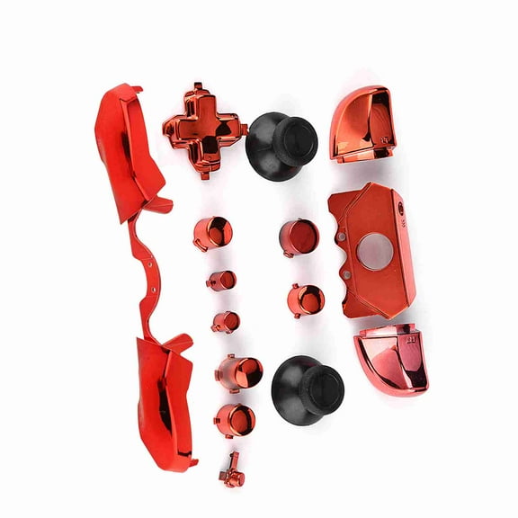 Full Button Sets Mod Replace Part for Microsoft Xbox One Controller 3.5mm Jack (Red)
