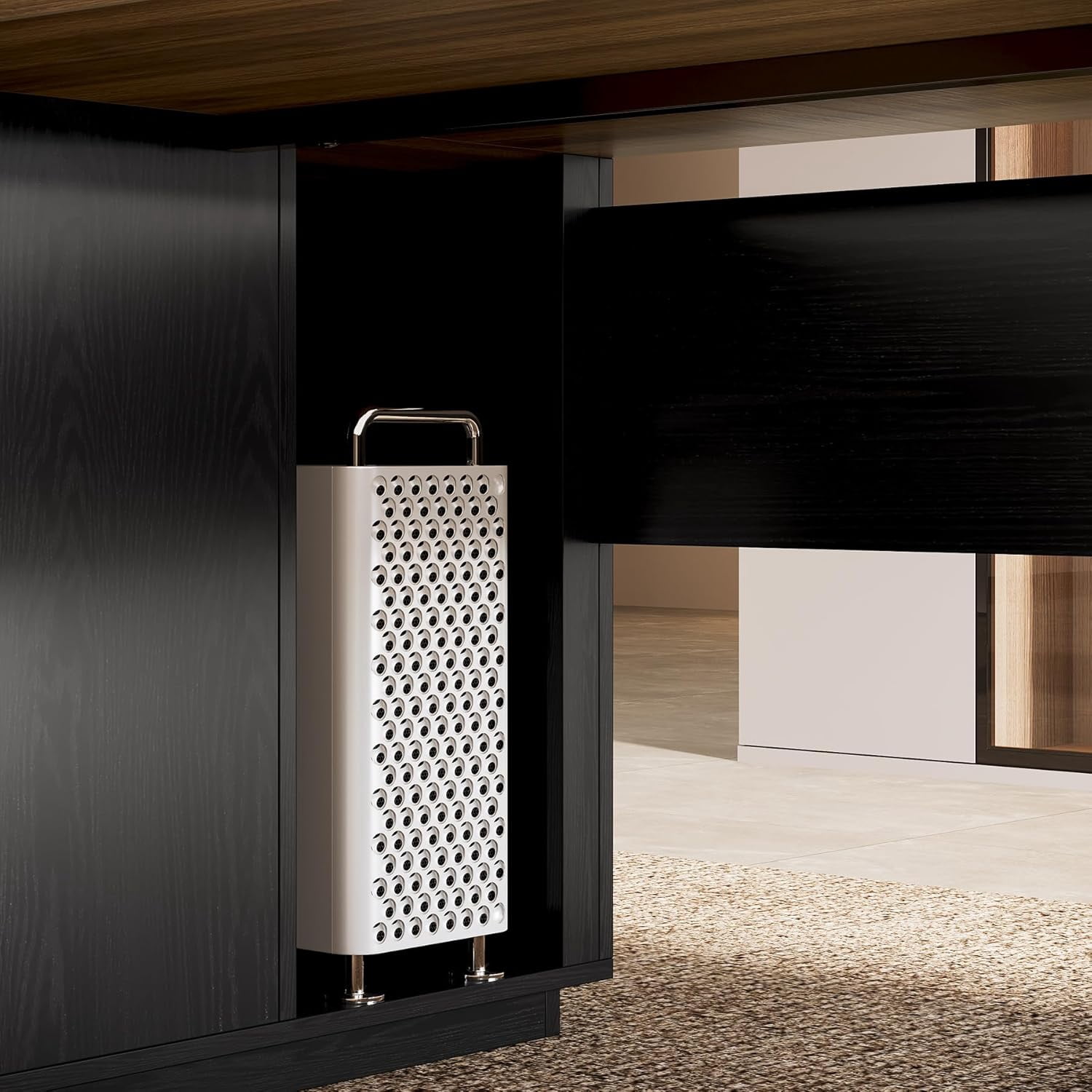 Tribesigns 85.8-Inch L-Shaped Executive Office Desk with File Drawers & Storage Cabinet