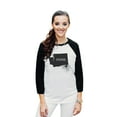 thumbnail image 2 of Thread Tank Home Roots State Washington WA Unisex 3/4 Sleeves Baseball Raglan White Black Small, 2 of 4