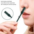 thumbnail image 3 of PrecisionGroom Nose Hair Trimmer - Dual-Ended, Portable, Safe Design | On-the-Go Grooming Solution, Manual-Powered, Quick Rinse Green x3 Pieces, 3 of 6