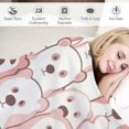 thumbnail image 3 of Nawypu Polar Bear Throws - Soft Fuzzy Plush Blanket Throw for Kids, Boys &amp; Girls - Flannel Blankets for Couch, Travel - Pink Cute Blanket Gift, 3 of 6