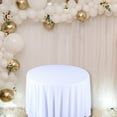 thumbnail image 3 of Water Resistant Round Tablecloth 90 Inch - Stain Proof Washable Polyester Table Cover for Wedding, Banquet, Dining & Outdoor Events - Spill Resistant Tablecloth, 3 of 6