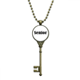 thumbnail image 1 of Black Single Words Senior Key Necklace Pendant Tray Embellished Chain, 1 of 3