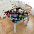 thumbnail image 2 of nygtbtfer Tablecloth, Abstract Tablecloth for Side Table, Grunge Modern Polka Dots Tartan Murky, Fit Round Tables Diameter, for Outdoor Indoor Use, Multicolor White, 2 of 7