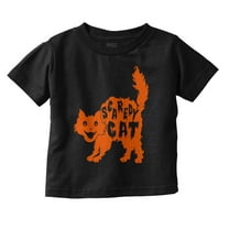 Vintage Halloween Scaredy Cat Cute Youth T Shirt Tee Girls Infant Toddler Brisco Brands 12M