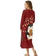 thumbnail image 2 of DISNIMO Women's Long Sleeve Nightgown Christmas Penguin Print Full Length Sleepwear Long Sleepshirts V Neck Button Nightgowns, 2XL, 2 of 8