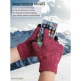 thumbnail image 3 of BadPiggies Winter Warm Texting Gloves Touchscreen Anti-Slip Knit Thermal Soft Lining Elastic Cuff Gloves for Women Men (Women, Black), 3 of 10