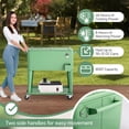 thumbnail image 4 of Ktaxon 80 Qt Rolling Ice Chest Cooler Cart Outdoor Trolley with Storage Shelf, Bottle Opener & Cap Collector for 48 Hour Cold Drinks,Pea Green, 4 of 8