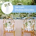 thumbnail image 4 of Wedding Aisle Decorations Pew Flowers for Wedding Ceremony Chair Floral Decoration Artificial Flowers, White 6 Pack, 4 of 6