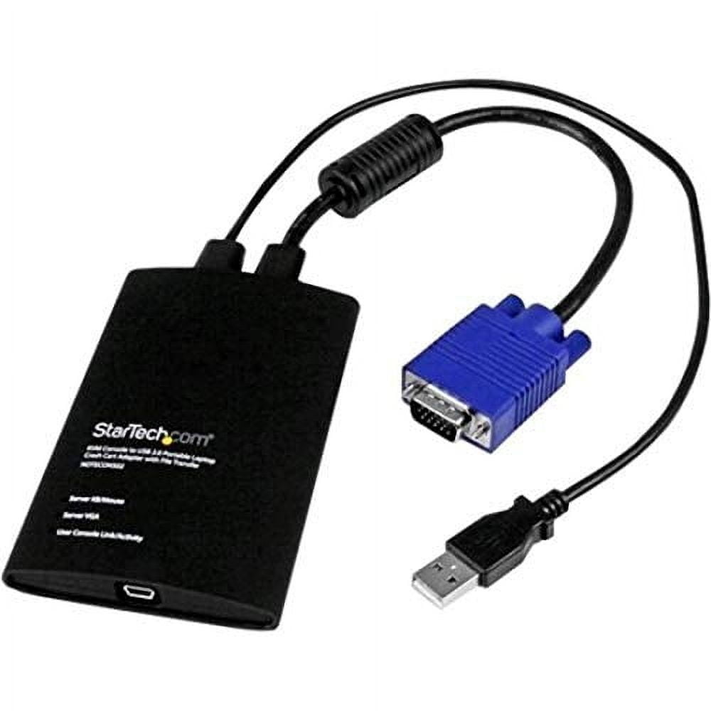 StarTech.com USB Crash Cart Adapter - File Transfer & Video - Portable Server Room Laptop to KVM Console Crash Cart (NOTECONS02)