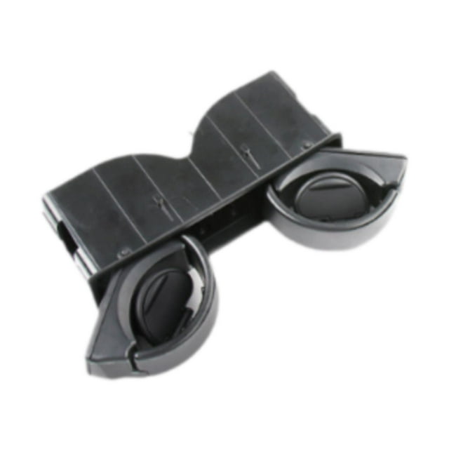 Organizador de portavasos en el reposabrazos del asiento trasero, soporte para tazas de café, almacenamiento de bebidas de repuesto para el automóvil Negro