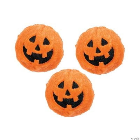 Fun Express Plush Jack-O-Lantern Halloween Bouncy Balls 12 Pieces