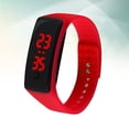 thumbnail image 2 of Moda Niños Relojes de pulsera al aire libre Hombres Mujeres Reloj digital LED Reloj de pulsera de silicona deportivo para estudiantes (rojo), 2 of 4