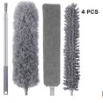 thumbnail image 1 of Plumero de 4 piezas, plumero telescópico, plumero de microfibra con mango de acero inoxidable, plumero lavable perfecto para eliminar el polvo en su hogar o automóvil JM, 1 of 5