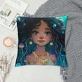 thumbnail image 2 of Throw Pillow Covers Afro Girl Pillow Covers,American African Magical Cushion Covers for Toddler Kids Teenager, Cushion Cases, 2 of 5