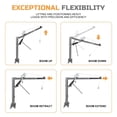 thumbnail image 2 of Truck Crane Hoist 1000 lbs Capacity, Truck Jib Crane Hoist Crane Hitch Mount with Four Boom Capacities of 500 lbs, 600 lbs, 700lbs & 1000 lbs, for Lifting Goods, 2 of 7