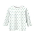 thumbnail image 4 of TFEOQRY Children Girls' Fashion Pullover Shirts Polka Dot Printed 3/4 Sleeve Round Neck Tops Shirt, 4 of 4