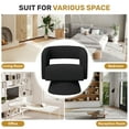thumbnail image 3 of Homefun Swivel Accent Chair Modern Comfy Teddy Barrel Chairs Oversize Upholstered Round Arm Chair,Black, 3 of 10