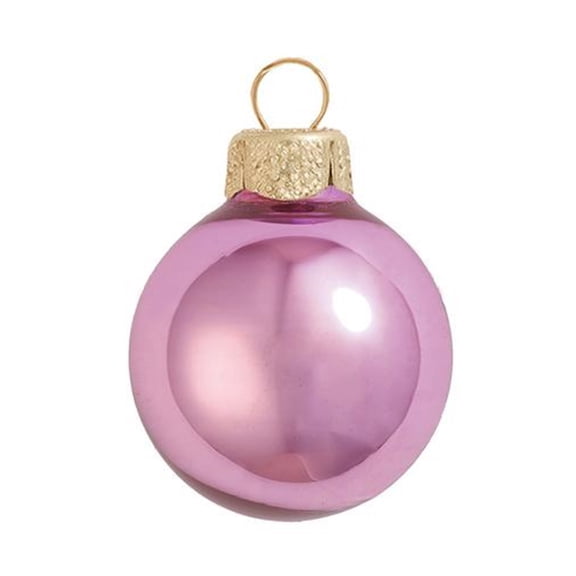 28ct Shiny Rosewood Pink Glass Ball Christmas Ornaments 2" (50mm)