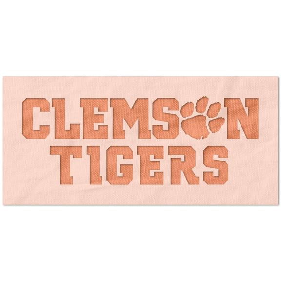 Stencil Stop Clemson Tigers Text Stencil - 14 Mil Mylar Plastic (18 x 6.72 inches)