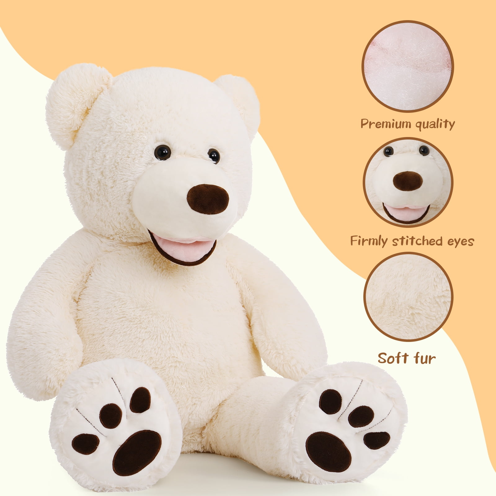MorisMos Jumbo Fluffy Super Soft Giant Teddy Bear with