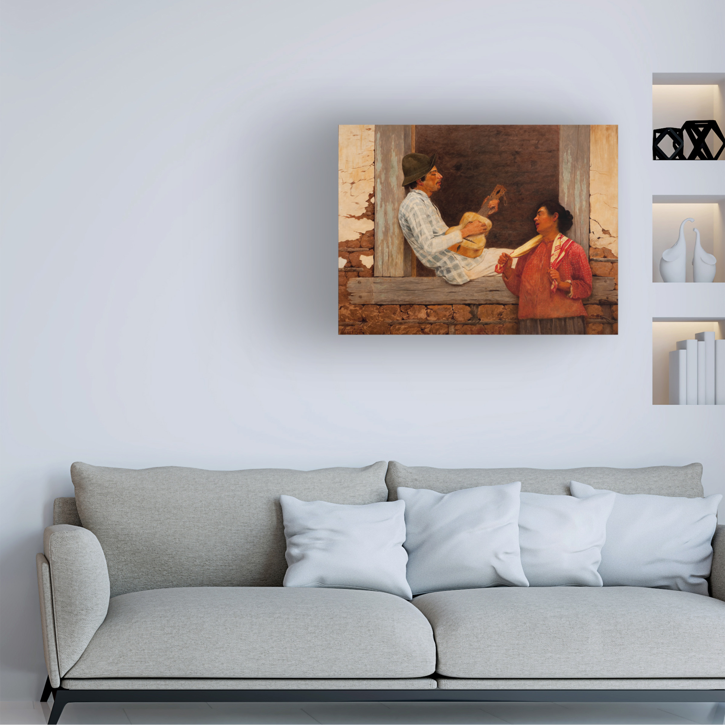 Almeida Junior 'The Guitar Player' Canvas Art