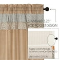 thumbnail image 3 of VHC Brands Kaila Country Cottage Ruffled Gold Ticking Stripe Curtain Valance 16x72, 3 of 6