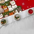 thumbnail image 4 of Manfei Kids Funny Cat Black Out Curtains, Kitten Christmas Tree Curtains Pack of 2 (42x63 Each), Red New Year Gifts Bedroom Curtains, Luxurious Room Decor, 4 of 6