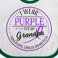 thumbnail image 4 of Inktastic I Wear Purple for My Grandpa Pancreatic Cancer Awareness Boys or Girls Baby Bib, 4 of 4