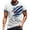Dark Blue, variant on Men's Retro Raglan Polo Shirt, Three-Button Design with Patriotic Flag Print for Casual and Semi-Formal Occasions ,Blue L