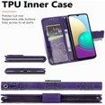 thumbnail image 5 of Wallet Case for Xiaomi Redmi Note 10 4G(Not 5G) with 3D Butterfly Embossing Slim Flip PU Leather Magnetic Closure Credit Card Slots Holder Cover for Redmi Note 10S HZD Rhinestone De Purple, 5 of 14
