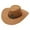 Khaki, variant on UJNDER Western Cowboy Hat for Men and Women with Star Buckle Decoration for Outdoor Events and Festivals Cowboy Hat Navy