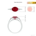 thumbnail image 5 of Angara Natural 1.25 Ct. Ruby with Diamond Classic Ring in Sterling Silver for Women (Ring Size: 10.5), 5 of 10