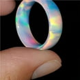 thumbnail image 4 of Baohd Bague Personnalisée Simple Multicolore Bague de Doigt Pailletée Cadeau No.6, 4 of 6