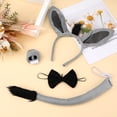 thumbnail image 3 of juego de accesorios para disfraz de burro que incluye diadema con orejas de burro, cola, pajarita y nariz decorativa., 3 of 7